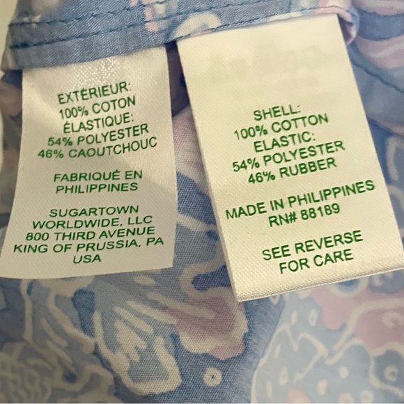 FINAL PRICE NWT Lilly Pulitzer Rivera Top Sz Medium Smocked Sea What I Sea Blue - Picture 9 of 9